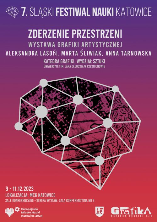 plakat śląskiego festiwalu nauki - wystawa grafiki