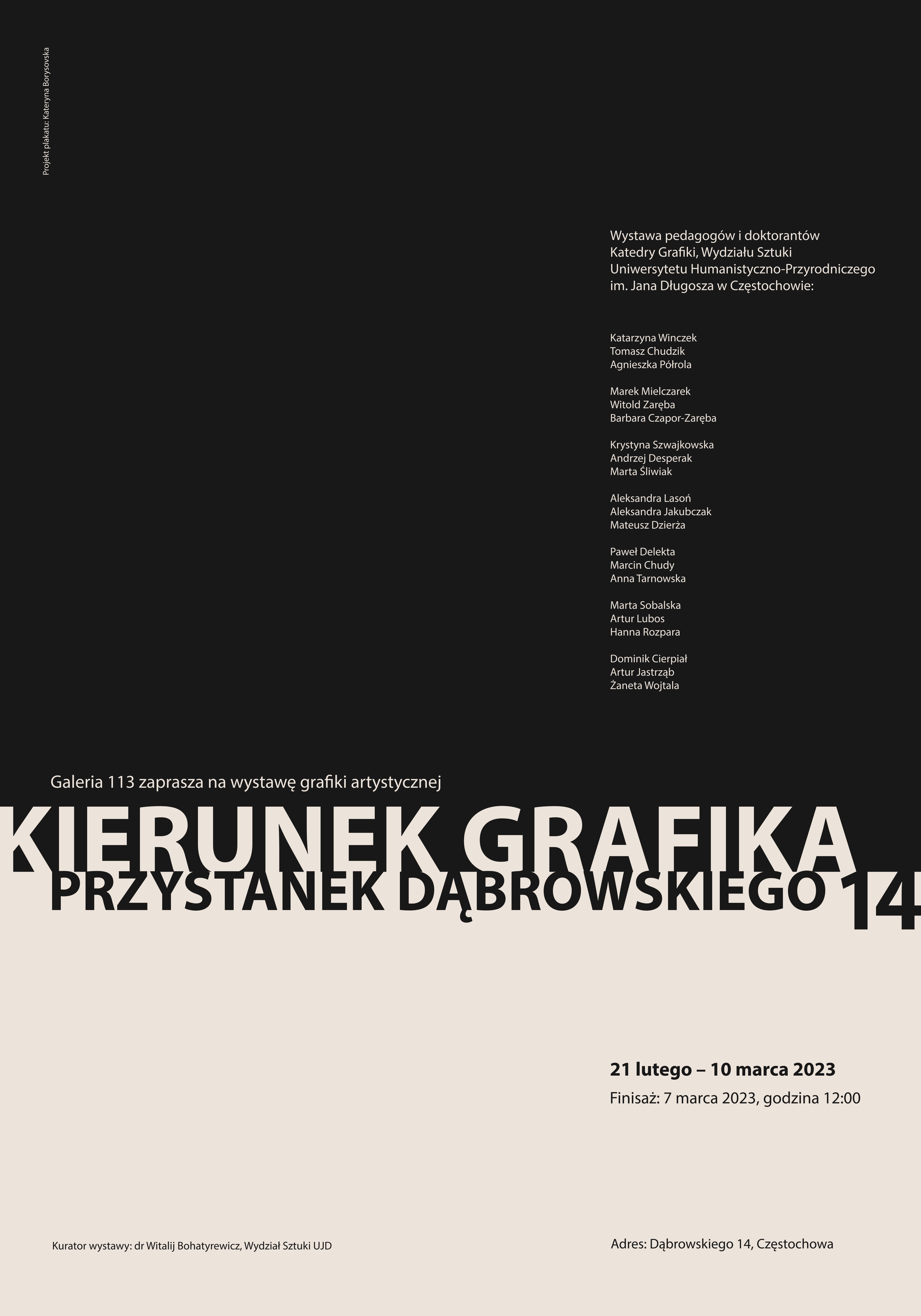 plakat wystawy kierunek grafika