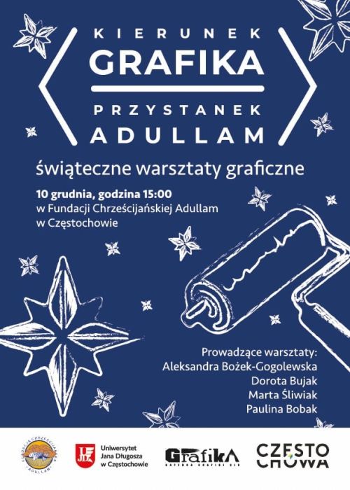 plakat świątecznych warsztatów graficznych