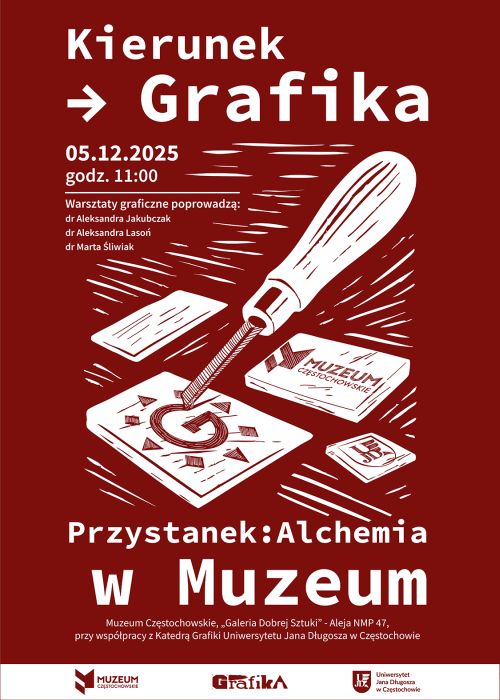 plakat reklamujący warsztaty grafiki