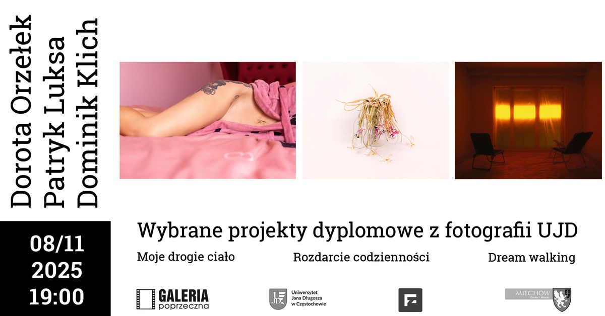 plakat informacyjny galerii "Poprzeczna"