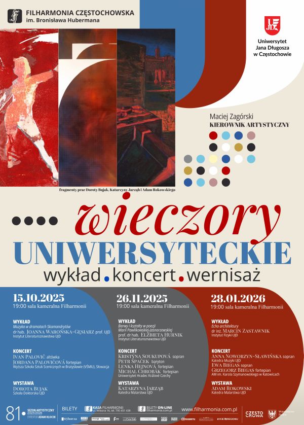 plakat koncertów uniwersyteckich